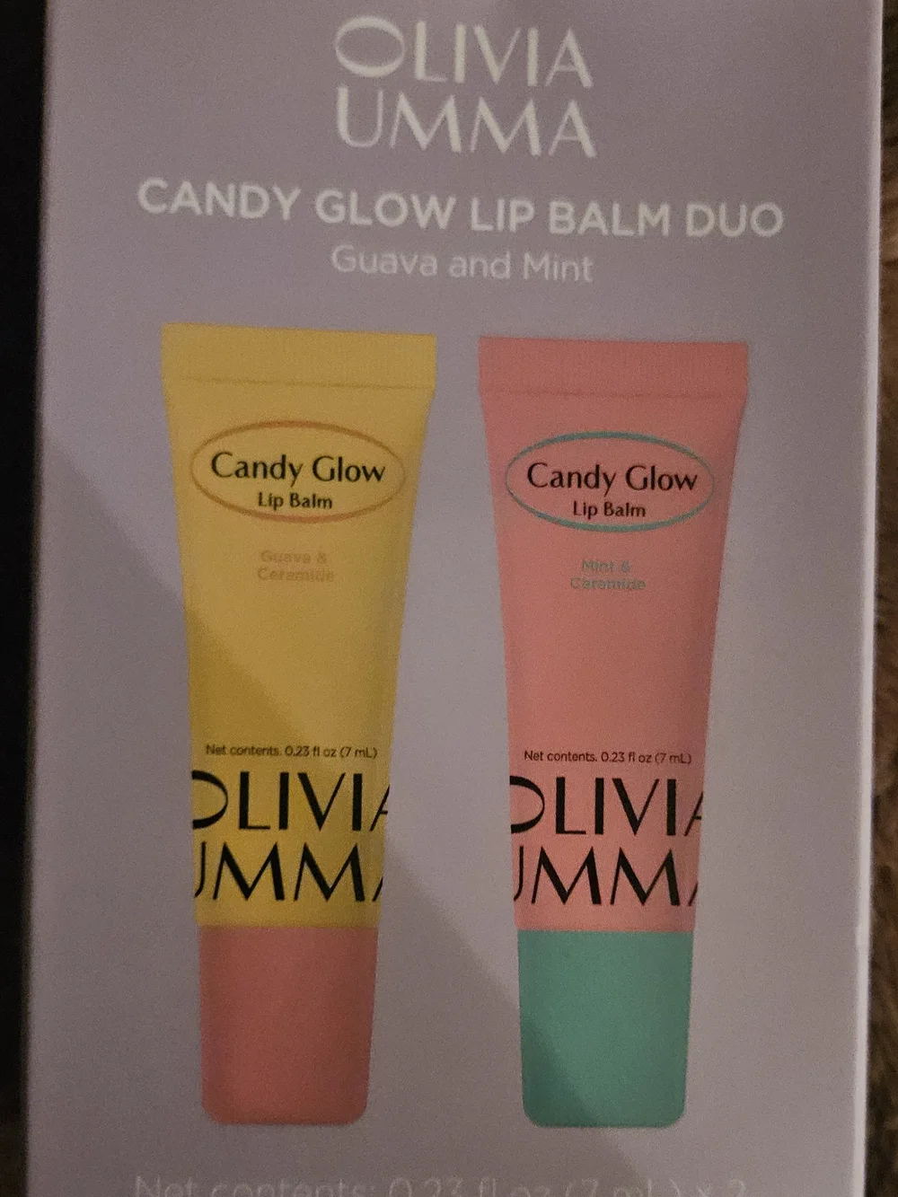 Candy Glow Lip Balm Duo — Guava (Yellow) & Mint (Pink)